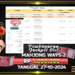 BUKTI JACKPOT SLOT MAHJONG WAYS 2 TERPERCAYA DI INDONESIA TGL 27-10-2024