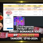 BUKTI JACKPOT SLOT SWEET BONANZA 1000 TERPERCAYA DI INDONESIA TGL 12-10-2024