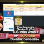 BUKTI JACKPOT SLOT MAHJONG WINS 2 TERPERCAYA DI INDONESIA TGL 04-10-2024