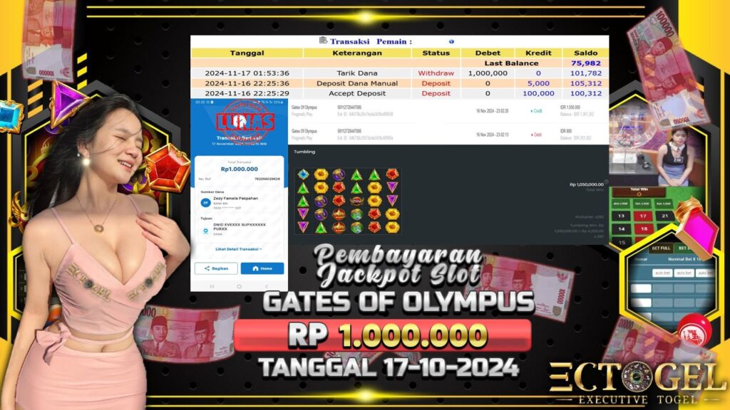 BUKTI JACKPOT SLOT GATES OF OLYMPUS 1000 TERPERCAYA DI INDONESIA TGL 17-11-2024