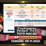 BUKTI JACKPOT TOGEL TOTO MACAU TERPERCAYA DI INDONESIA TGL 05-11-2024