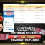 BUKTI JACKPOT SLOT KUTUKAN PIRAMIDA TERPERCAYA DI INDONESIA TGL 25-11-2024