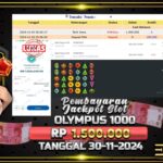 BUKTI JACKPOT SLOT GATES OF OLYMPUS 1000 TERPERCAYA DI INDONESIA TGL 30-11-2024