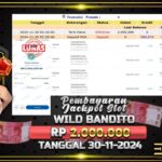 BUKTI JACKPOT SLOT WILD BANDITO TERPERCAYA DI INDONESIA TGL 30-11-2024