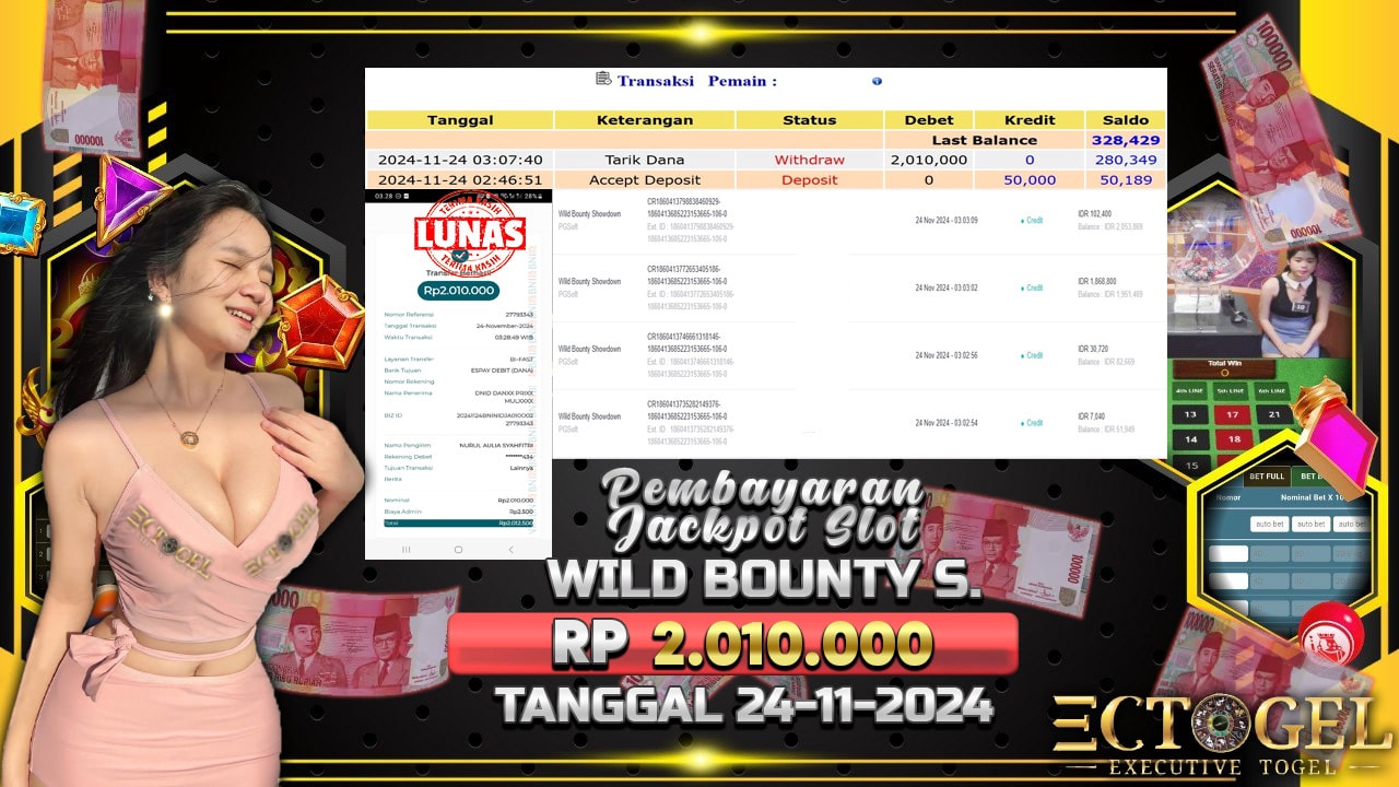 BUKTI JACKPOT SLOT WILD BOUNTY SHOWDOWN TERPERCAYA DI INDONESIA TGL 24-11-2024