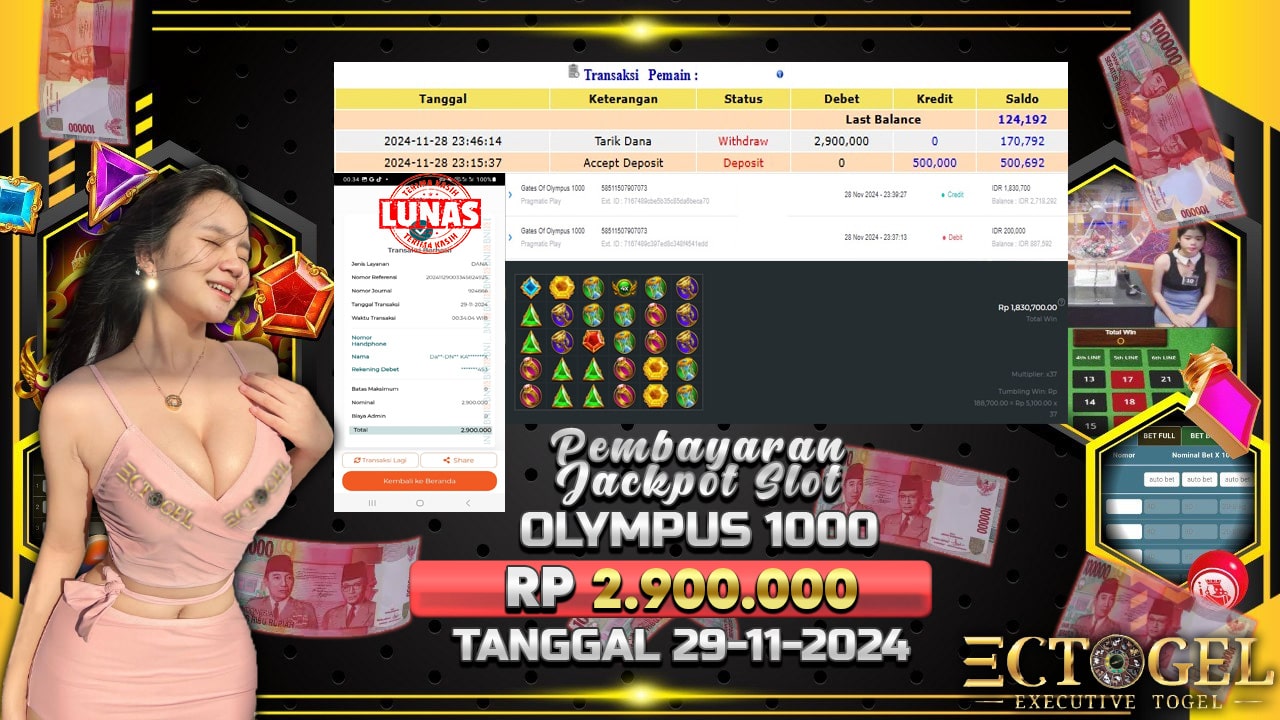 BUKTI JACKPOT SLOT GATES OF OLYMPUS 1000 TERPERCAYA DI INDONESIA TGL 29-11-2024