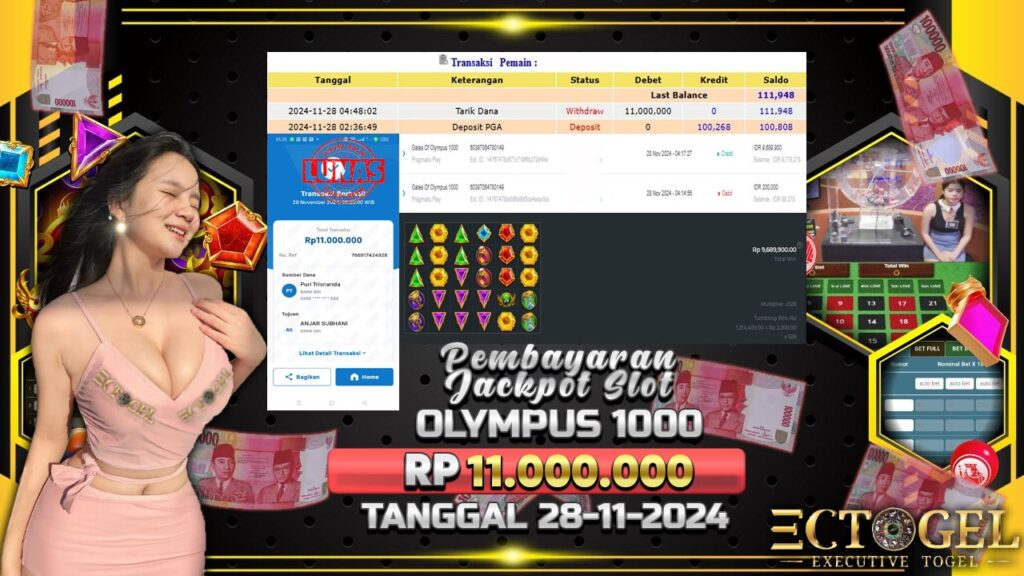 BUKTI JACKPOT SLOT GATES OF OLYMPUS 1000 TERPERCAYA DI INDONESIA TGL 28-11-2024